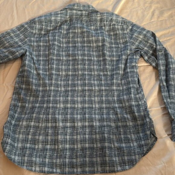 John Varvatos USA Medium Plaid Style Button Front Shirt - Picture 7 of 8